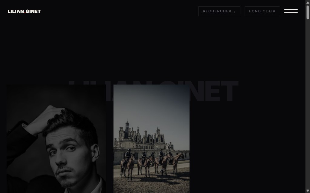 Un détail du site Lilian Ginet