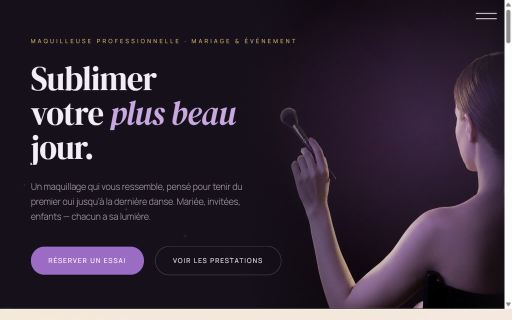 Un détail du site Maquillage