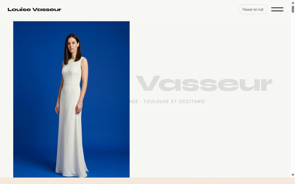 Un détail du site Mannequin mariage